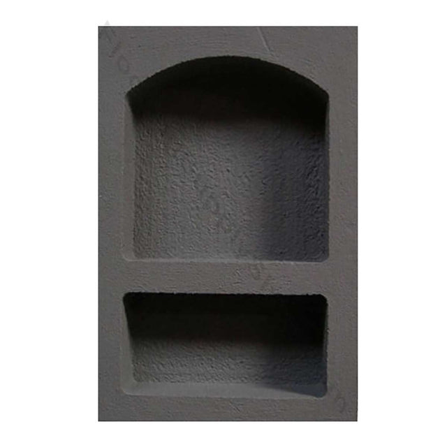 Preformed ready to tile arched mega shower niche with waterproof coating