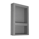 Dual compartment ready to tile shower niche for built-in storage