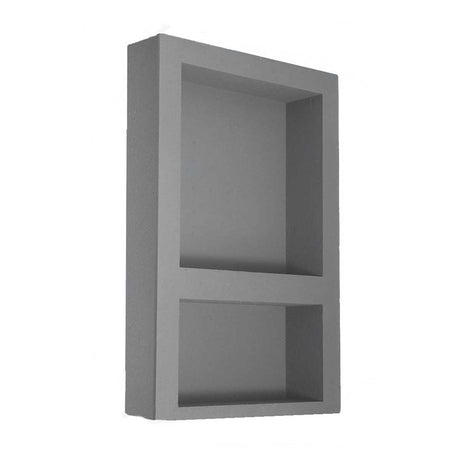 Dual compartment ready to tile shower niche for built-in storage