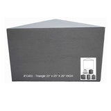 Triangular shower bench for tiled shower installations and bathroom remodels