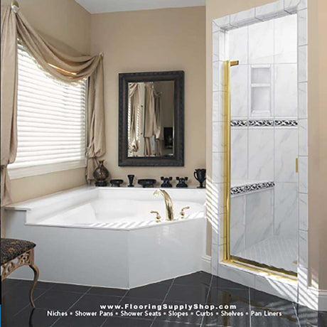 Built-in waterproof shower seat for luxury bathroom and spa-style shower design