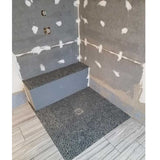 Tiled shower bench installation with durable waterproof construction and seamless appearance