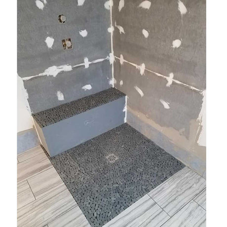 Tiled shower bench installation with durable waterproof construction and seamless appearance
