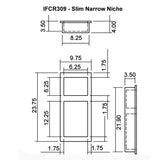 Vertical ready to tile shower niche for compact bathroom spaces Sketch