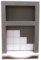 Marble Round Shelf - White