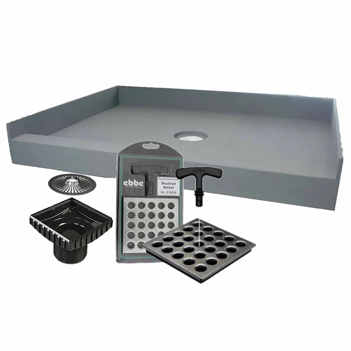 36x60 Center Drain Shower Pan with Ebbe Drain Discontinued