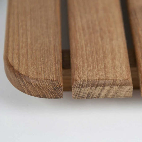 Premium teak wood slats with smooth sanded finish
