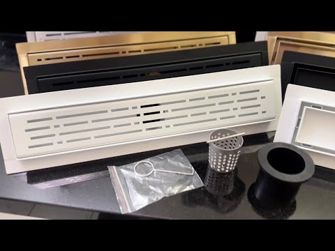 SereneDrains Linear Shower Drain Offset Outlet Tile Insert - Brushed 47