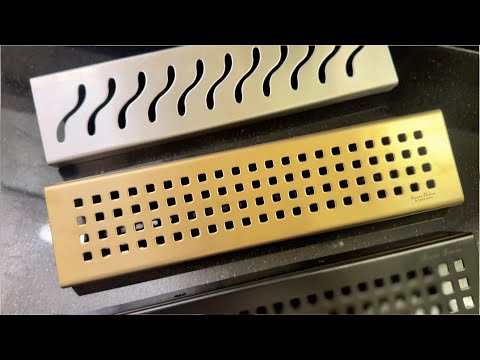 SereneDrains Shower Shelf Stainless Steel - Traditional Square - Gold