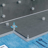 Proleveling tile leveling system creating smooth and level tile surfaces