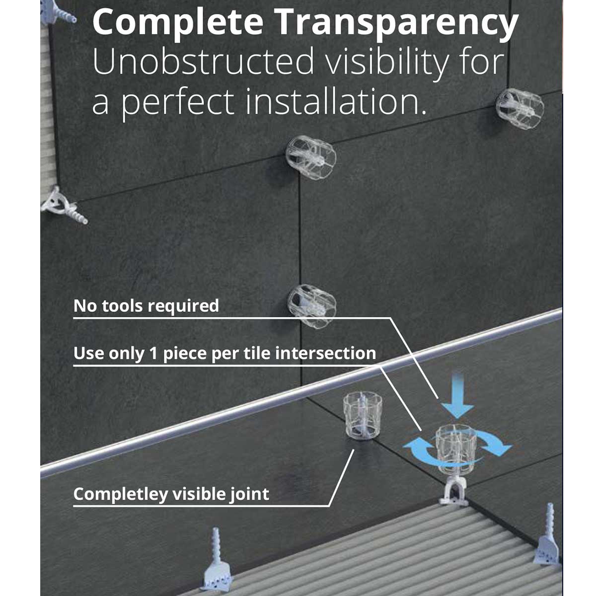 Proleveling system helping achieve lippage-free tile installation results