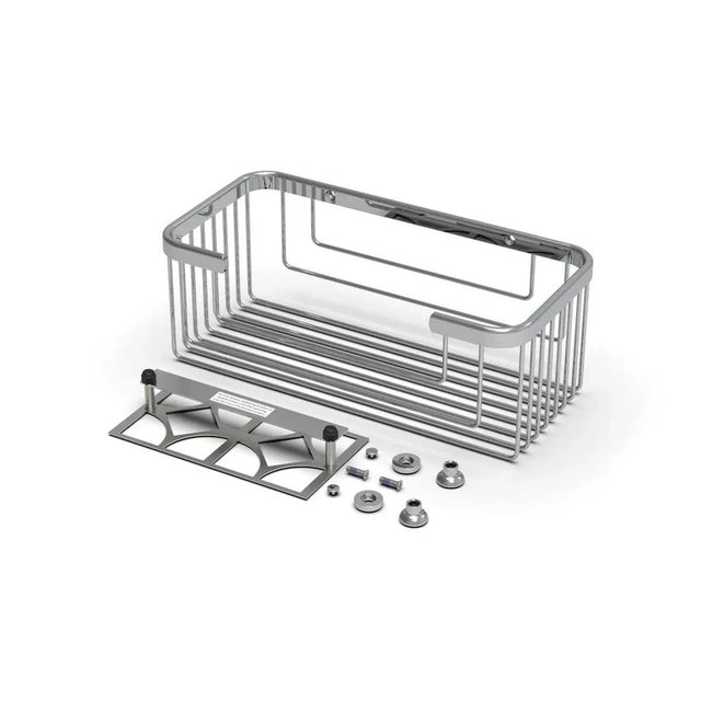 TileWare Promessa Rectangular Soap Basket Extra Deep Polished Chrome