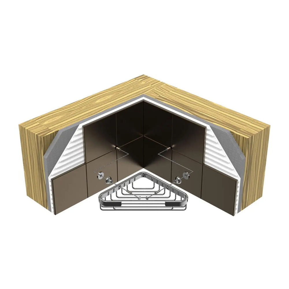 TileWare Promessa Shallow Corner Soap Basket