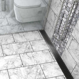 Quartz Black Nickel Flag Linear Shower Drain