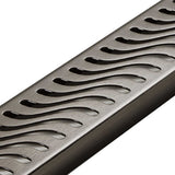 Flag Pattern Linear Shower Drain Black Nickel