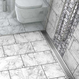 Flag Pattern Linear Shower Drain Polished Chrome