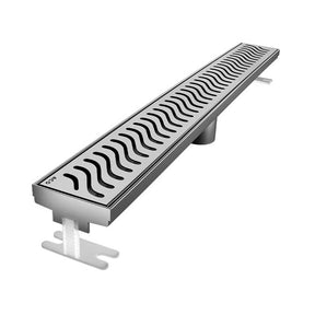 Quartz Linear Shower Drain Flag Brushed Stainless