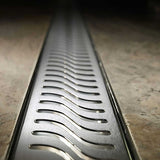 Flag Pattern Linear Shower Drain