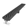 Quartz by ACO Hawaii linear shower drain with Black Nickel grate