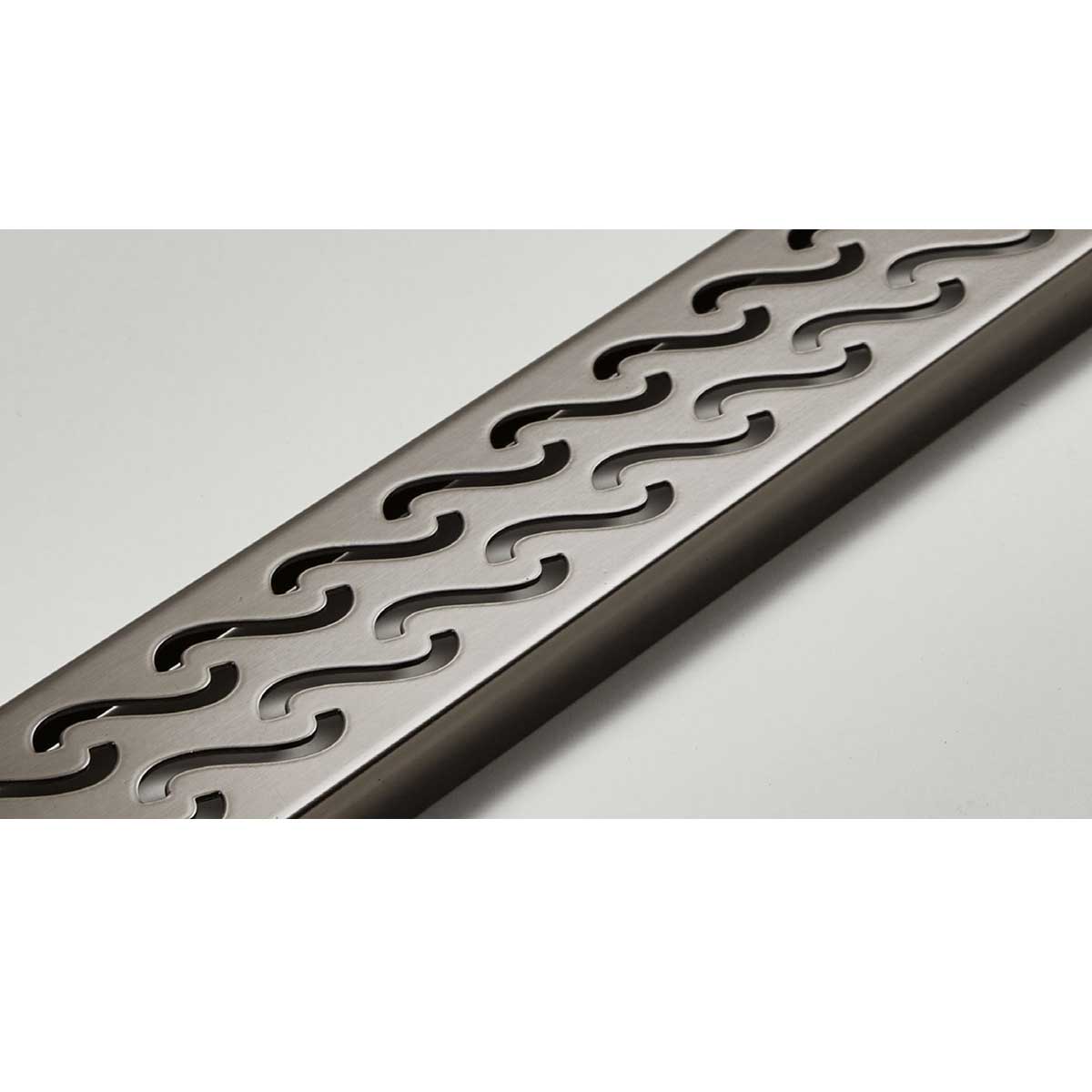 Quartz by ACO Black Nickel linear drain for curbless shower installation