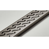 Quartz by ACO Black Nickel linear drain for curbless shower installation