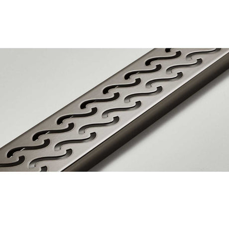 Quartz by ACO Black Nickel linear drain for curbless shower installation