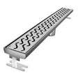 Quartz by ACO Hawaii linear shower drain with Brushed Stainless grate