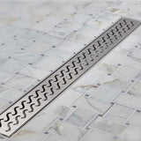 Contemporary Hawaii grate linear drain for tiled shower floor