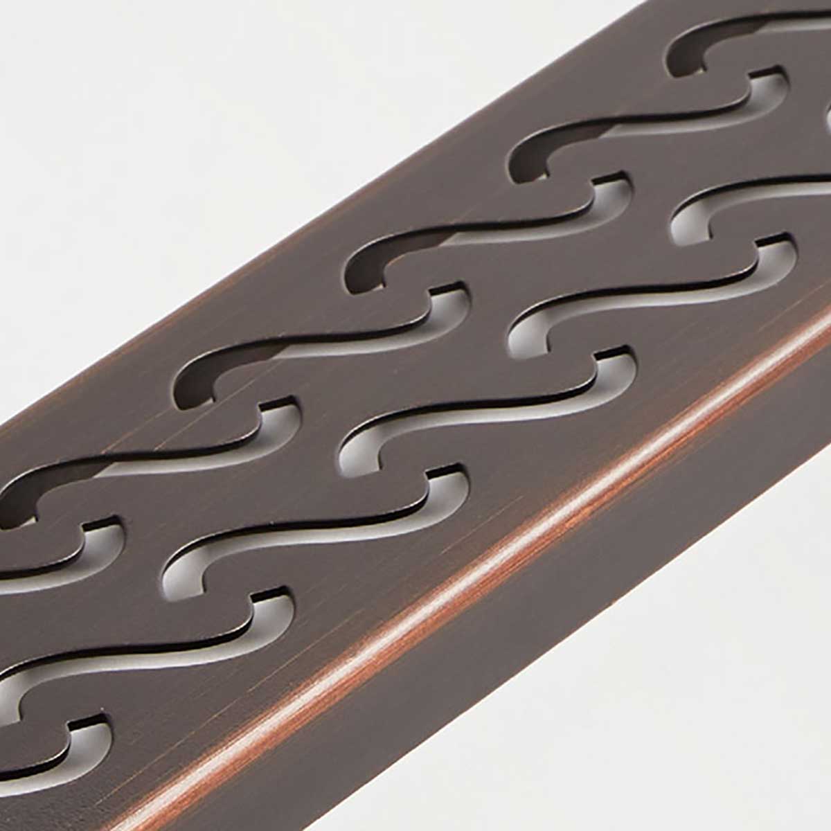 Stainless steel Hawaii linear shower drain in Oil-Rubbed Bronze finish