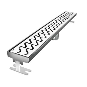 Quartz by ACO Hawaii linear shower drain polished chrome