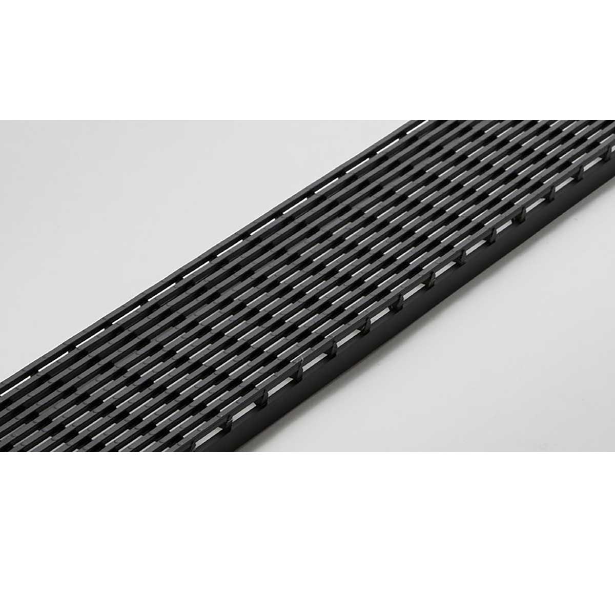 Quartz by ACO Matte Black linear drain for walk-in showers