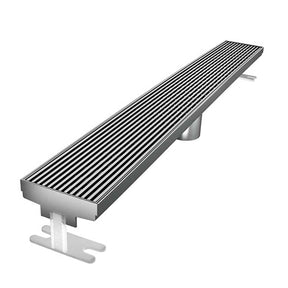 Quartz by ACO Brushed Stainless linear drain for walk-in showers