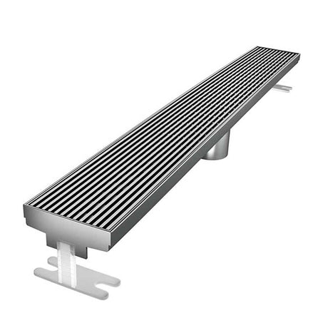 Quartz by ACO Brushed Stainless linear drain for walk-in showers