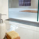 Modern Brushed Stainless linear shower drain for curbless bathrooms