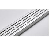 Complete Quartz by ACO Mix linear shower drain kit with Brushed Stainless finish and installation hardware