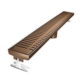 Quartz by ACO Oil-Rubbed Bronze Piano linear shower drain complete kit
