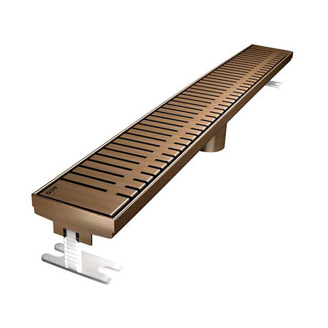 Quartz by ACO Oil-Rubbed Bronze Piano linear shower drain complete kit