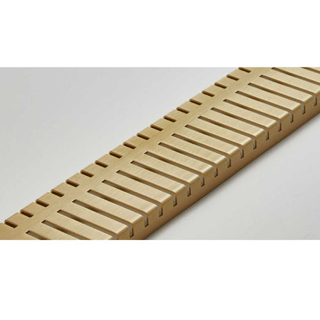Quartz Piano shower drain in Satin Brass stainless steel for residential bathrooms
