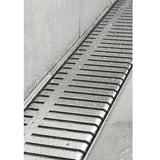 Brushed Stainless Piano grate linear shower drain for curbless shower installation