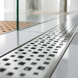 Quartz Linear Shower Drain Stainless Steel Pixel 55
