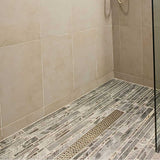 Quartz Linear Shower Drain Stainless Steel Pixel 55