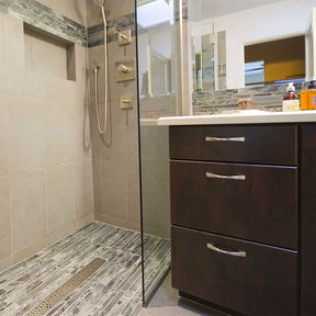 Quartz Linear Shower Drain Stainless Steel Pixel 48