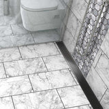 Quartz Linear Shower Drain Quadrato - Black Nickel
