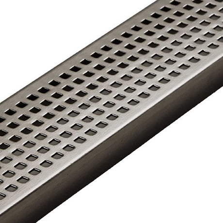 Quartz Linear Shower Drain Quadrato - Black Nickel