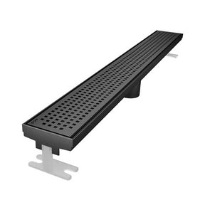 Quartz Quadrato Matte Black linear shower drain