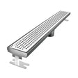 Quartz Quadrato Polished Chrome linear shower drain for luxury walk-in showers