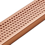Decorative Rose Gold linear shower drain for modern bathrooms