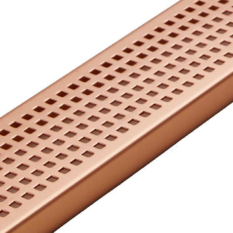 Decorative Rose Gold linear shower drain for modern bathrooms