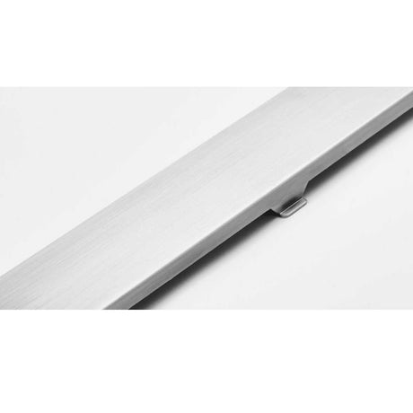 Contemporary Quartz Solid Brushed Stainless Linear Floor Drain with Stainless Steel Channel for Walk-In Shower