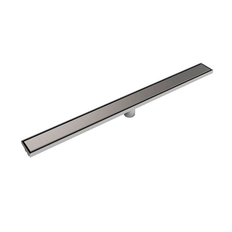 Quartz by ACO Stainless Steel Solid Linear Shower Drain with Brushed Stainless Finish for Residential Bathrooms